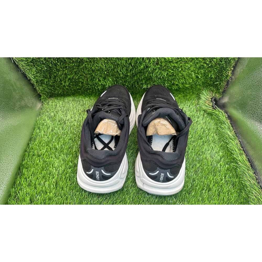 Hoka One One Bondi 9 1162014-BWHT Athletic Sneaker Womens 8.5D Black Knit Sports - Picture 6 of 12